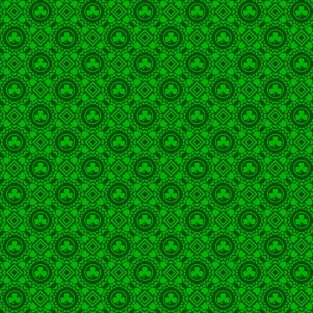 seamless ornament St. Patrick's Day with cloverのイラスト素材
