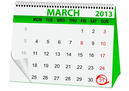 icon in the form of a calendar for Easterのイラスト素材