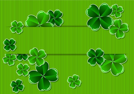 Greeting Card St. Patrick's Day with cloverのイラスト素材
