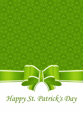 Greeting Card St. Patrick's Day with cloverのイラスト素材