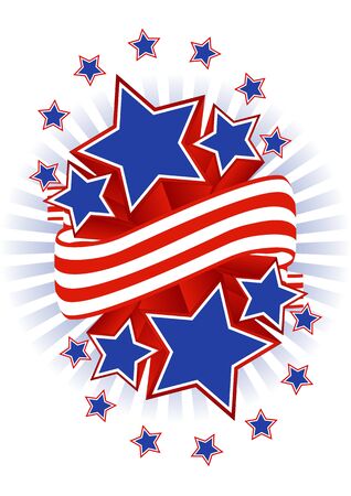 American background for Independence Day on July 4のイラスト素材