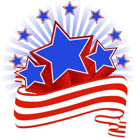 American background for Independence Day on July 4のイラスト素材