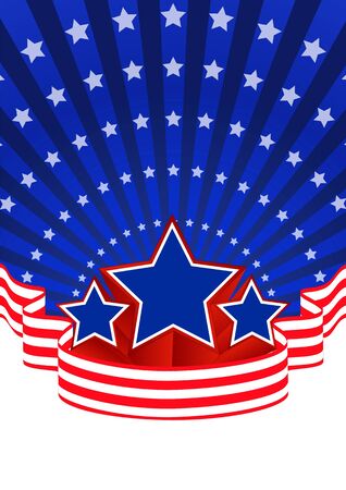 American background for Independence Day on July 4のイラスト素材