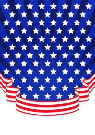 American background for Independence Day on July 4のイラスト素材