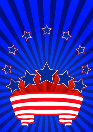 American background for Independence Day on July 4のイラスト素材