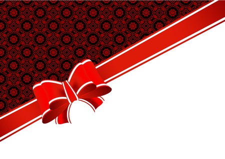 Greeting card with bow and place for text on the various holidaysのイラスト素材