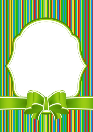 Greeting card with bow and place for text on the various holidaysのイラスト素材