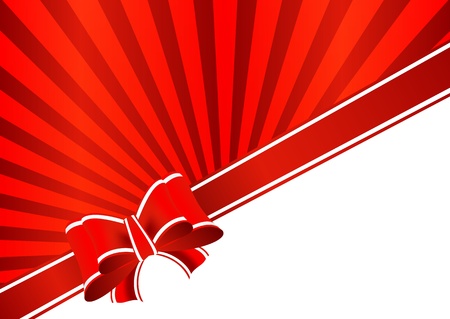 Greeting card with bow and place for text on the various holidaysのイラスト素材