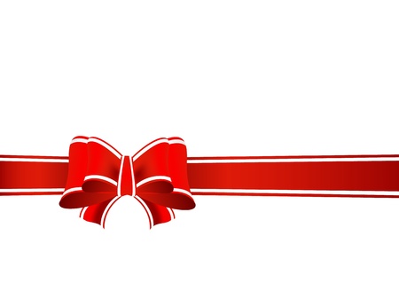 red gift ribbon tied in a bowのイラスト素材