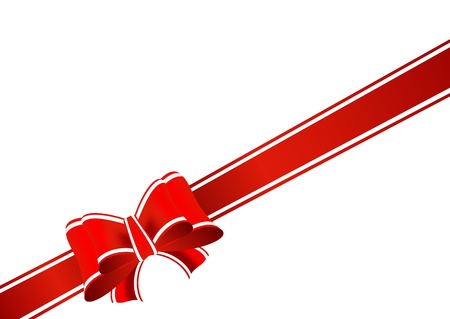 red gift ribbon tied in a bowのイラスト素材