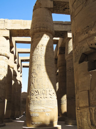 Ancient ruins of Karnak temple at Luxor in Egypt