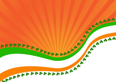 Greeting Card St. Patrick's Day with cloverのイラスト素材