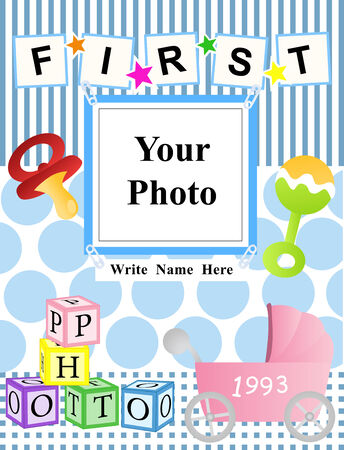 layout of scrapbookのイラスト素材