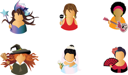 Avatar icons のイラスト素材