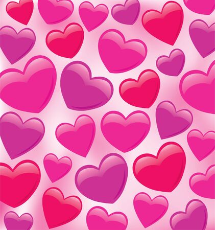 Shiny Plumped Heart Patternのイラスト素材