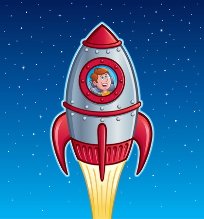 Rocket Ship Boyのイラスト素材