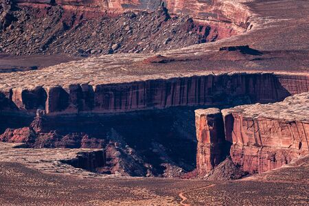 Sunset in Islands in the Sky at Canyonlands National Parkの写真素材