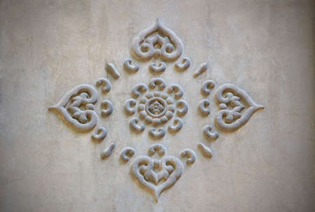 concrete wall with old fashioned patternの写真素材