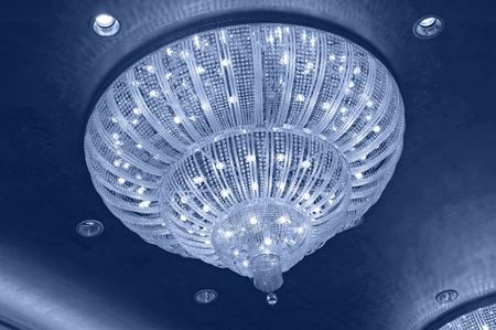Crystal chandelier in a hallの写真素材
