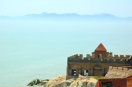 Empty house by the sea, Slight cooling tone added.の写真素材