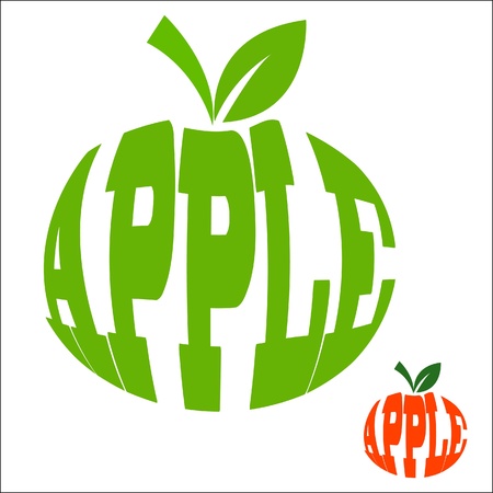 Green apple and red appleのイラスト素材