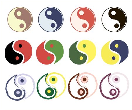 Yin Yang simbolのイラスト素材