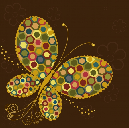 Abstract colorful butterflyのイラスト素材