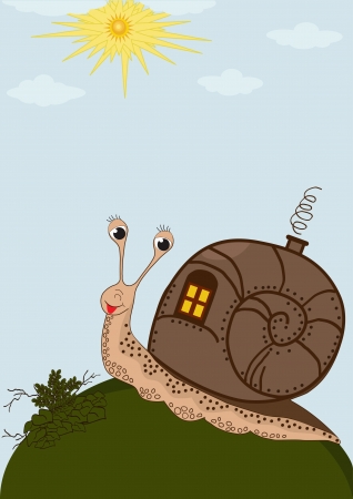 Funny snailのイラスト素材