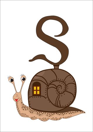 S for Snailのイラスト素材