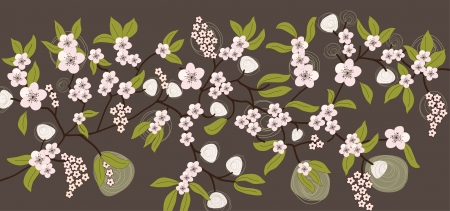 Branch with cherry blossomsのイラスト素材