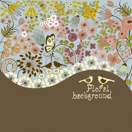 Floral backgroundのイラスト素材