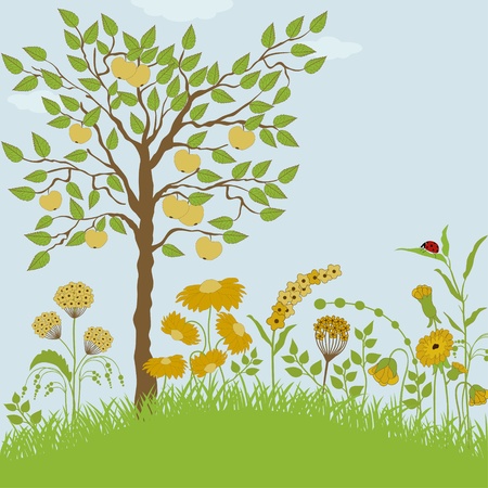 Rural landscapeのイラスト素材