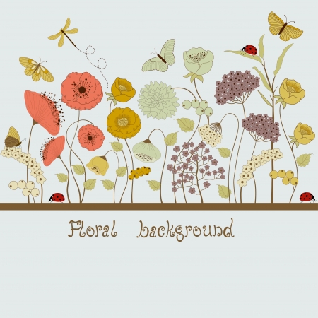 Floral backgroundのイラスト素材