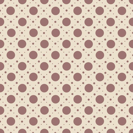 Abstract seamless polka dot pattern on beige backgroundのイラスト素材