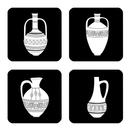 Icons set of jugsのイラスト素材