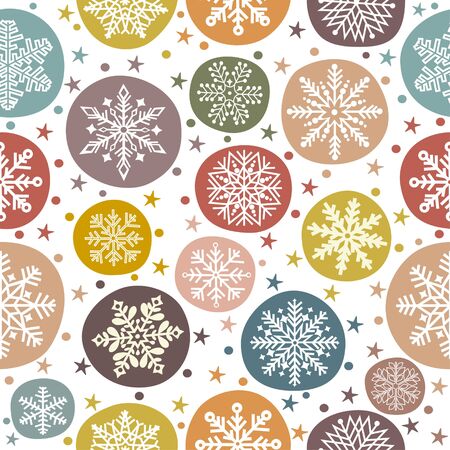 Christmas pattern with snowflakeのイラスト素材
