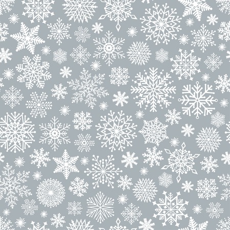 Christmas seamless pattern with cute snowflakeのイラスト素材