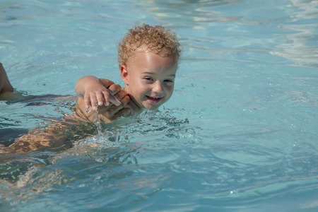 Adventure and relaxation in summertime in tourist villageの写真素材