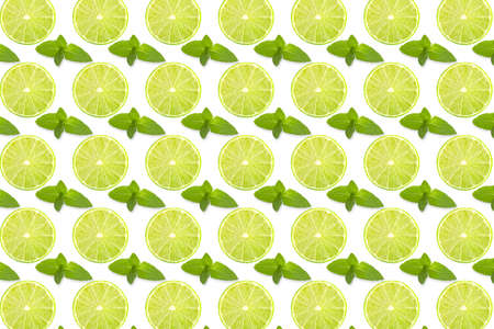 Pattern of fresh fruits isolated on creative colored textureの写真素材