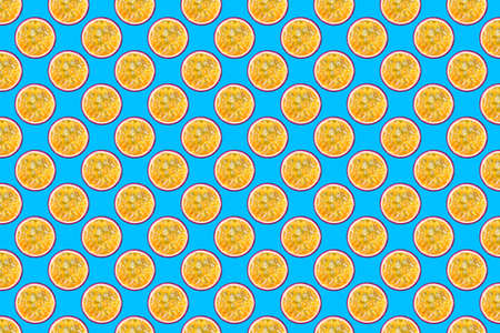 Pattern of fresh fruits isolated on creative colored textureの写真素材