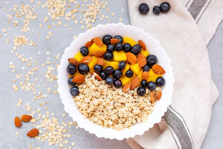 Vegetarian hot and healthy food for breakfast.