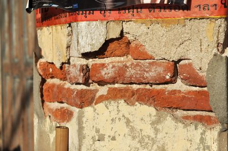Decay Brick House Wall Paperの写真素材