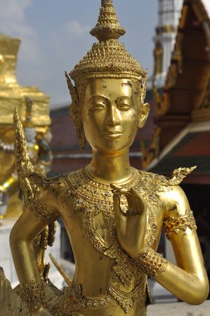 Gold Sculpture Model Man Thailandの写真素材