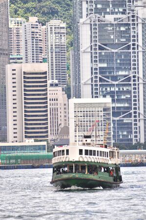 Hongkong Ferry Boat Floatの写真素材