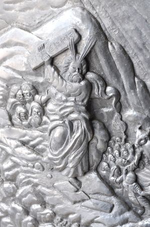 Moses Silver Carve Artの写真素材