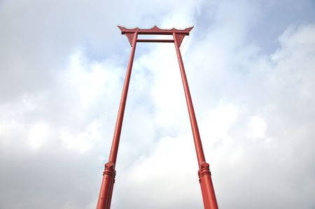 Sao Chingcha Bangkok Wat Suthatの写真素材