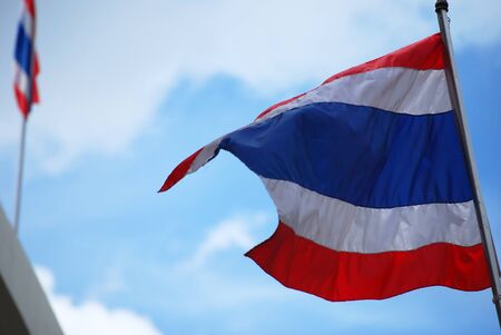 Thailand Flag Flying Waveの写真素材