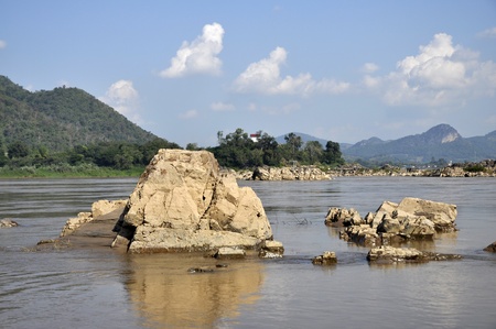Stone Rock River Nature Still Mountainの写真素材