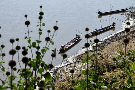 Boat Wood River Fishing Thailand Outdoorの写真素材