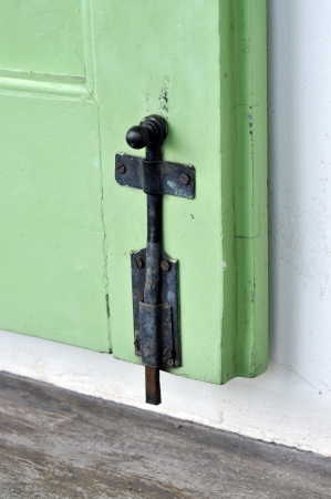 Hasp Door Rust Green Old Retroの写真素材